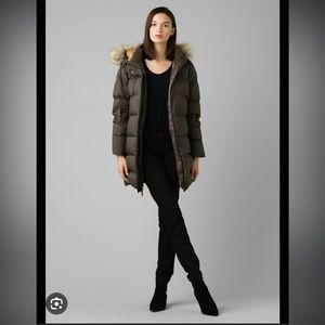 NWT Prana Kromata Long Down Jacket in Black Olive Size Medium